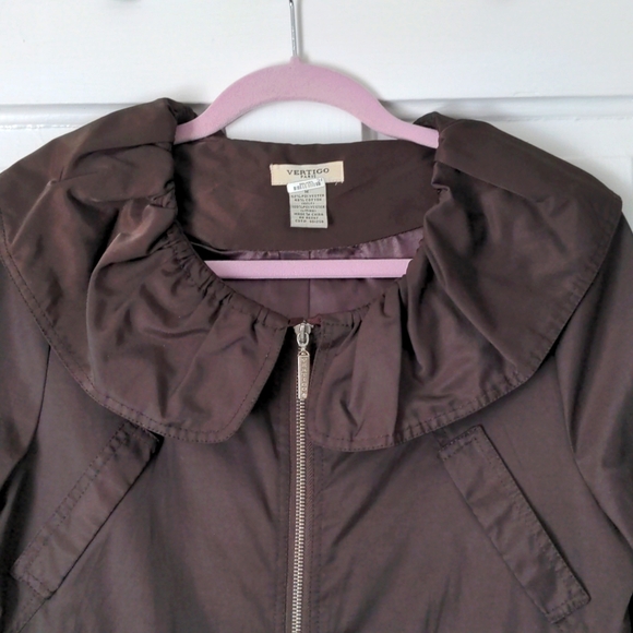 Stylish Dark Brown Coat (like new!) - Picture 4 of 10